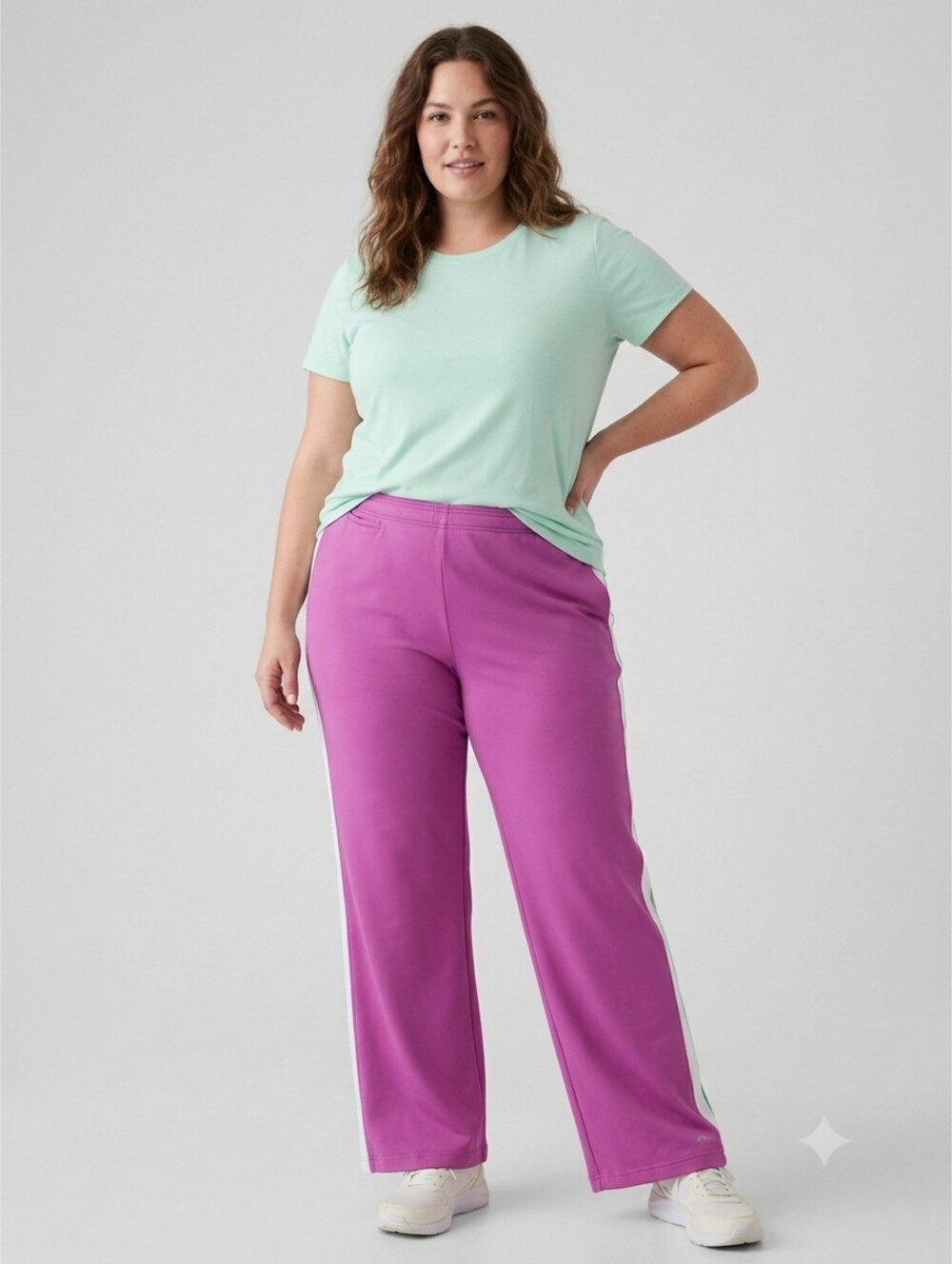 Athletic Works  Pink White Stripe Track Pants